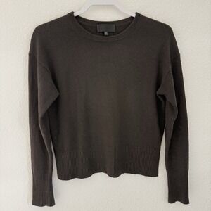 Nili Lotan 100% Cashmere Sweater Medium Chocolate Brown HOLES READ